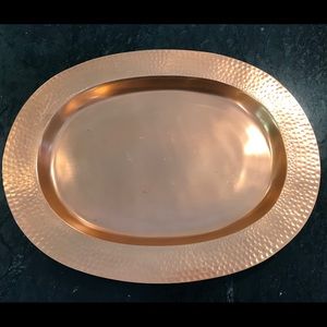 Biltmore Hammered Copper plated platter